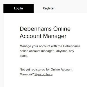 new day my debenhams account.